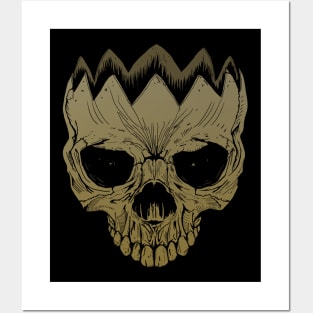 Skull - Golden Posters and Art